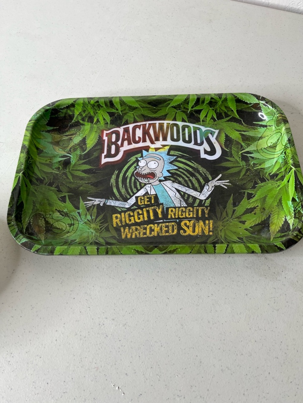 Backwoods x Rick & Morty Green Graphic Rolling Tray